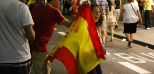 World cup final in Barcelona. Sunday July 11, 2010